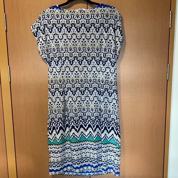 DONATED Mlle Gabrielle size L v-neck dress - Picture 4 of 5